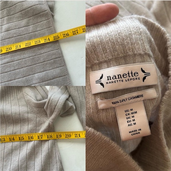 Nanette Lepore 100% 2-ply cashmere mock neck sweater Meduim. - Picture 8 of 8